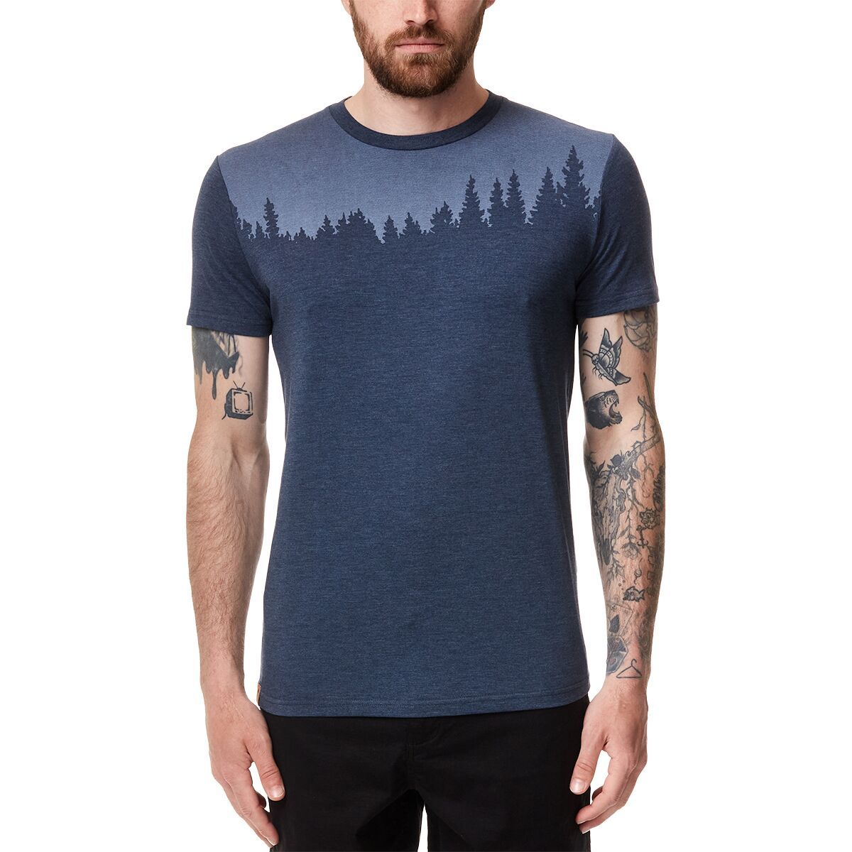 Tentree Men's Juniper T-Shirt in Tundra Heather / White - Size: XXL