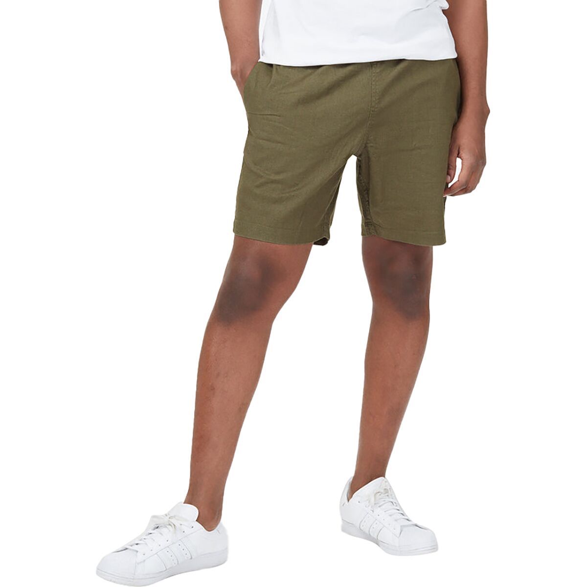 Tentree Men's Hemp Stretch Chino Short in Olive Night Green - Size: XXL