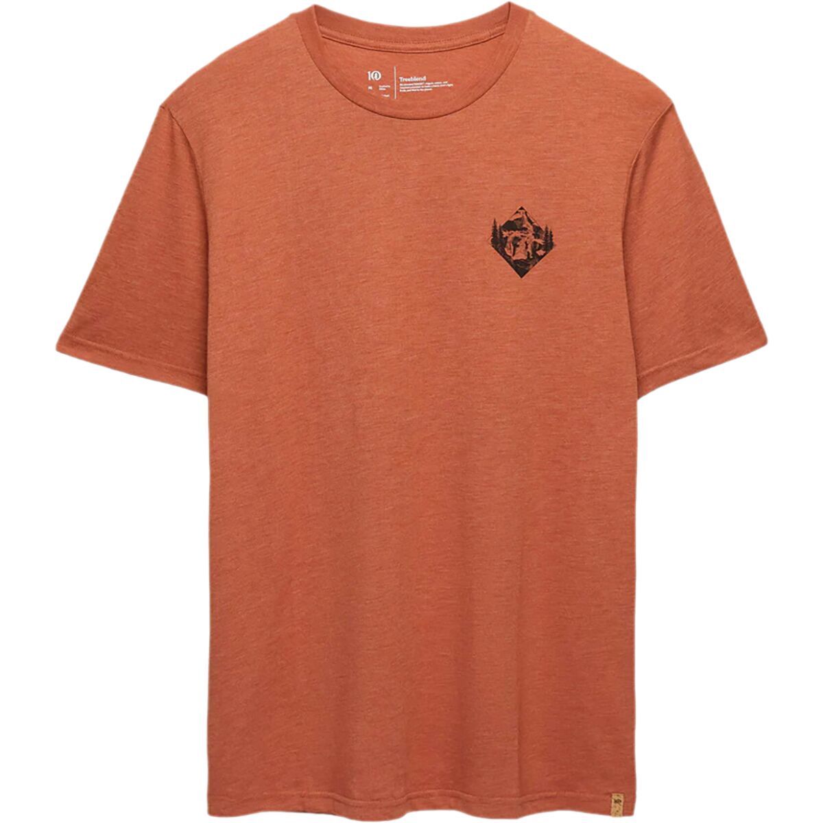 Tentree Men's Bear Ridge T-Shirt in Baked Clay Heather / Meteorite Black - Size: XL