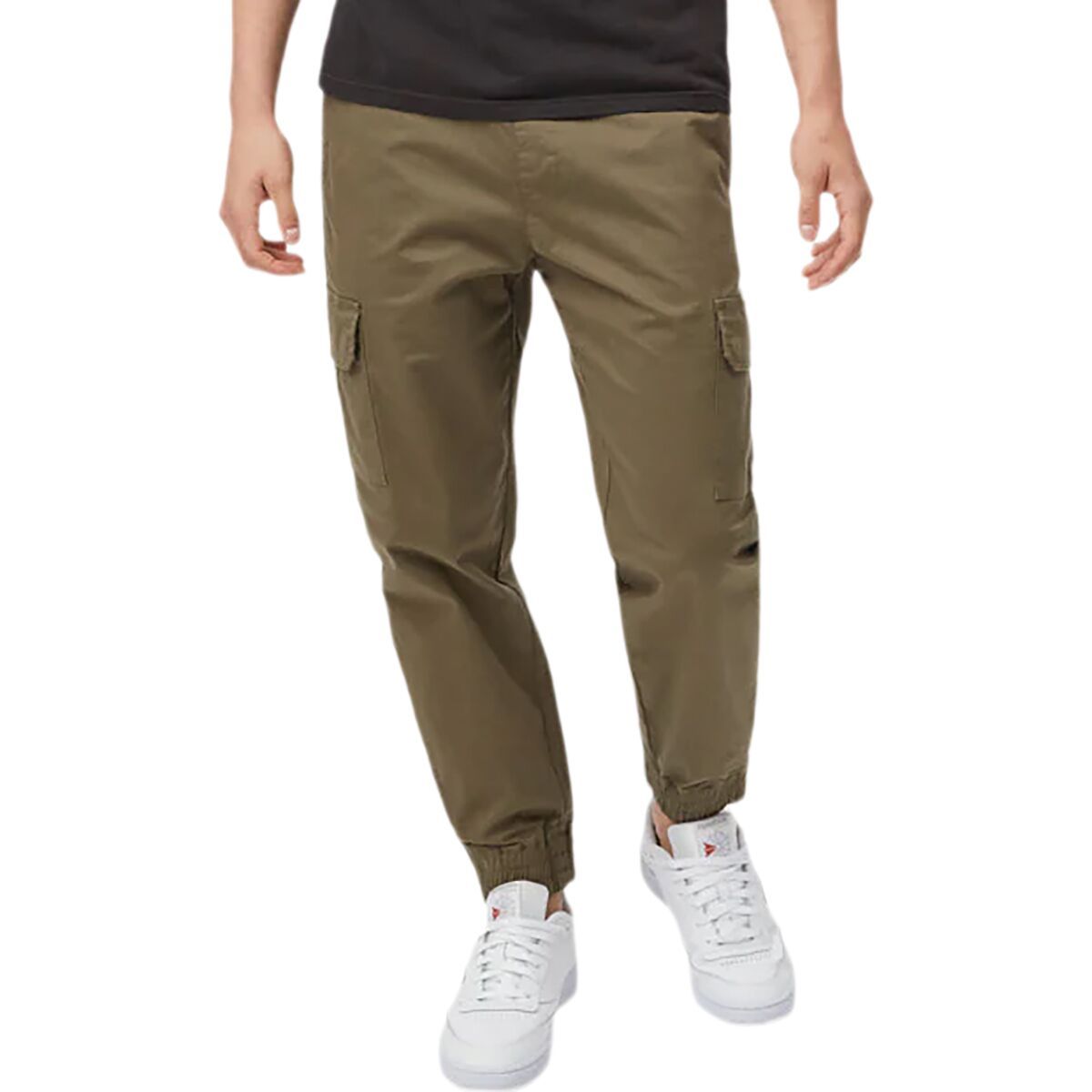 Tentree Men's Stretch Twill Cargo Pull On Jogger in Olive Night Green - Size: XL