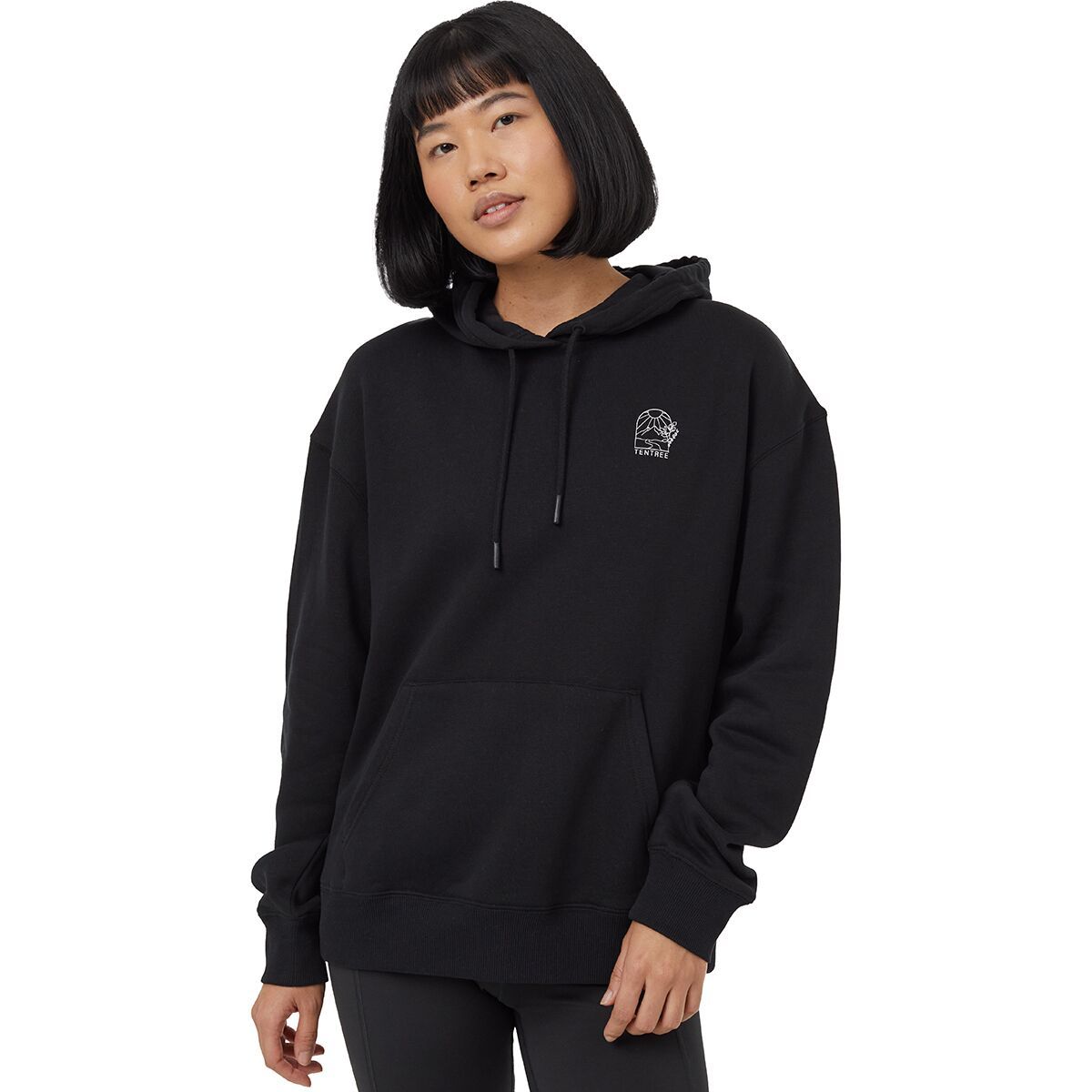 Tentree Women's Scenic Arch Hoodie in Meteorite Black / Vintage White - Size: Large