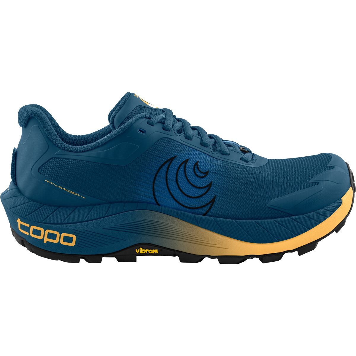 Topo Athletic Men's MTN Racer 4 Trail Running Shoe in Navy / Orange - Size: