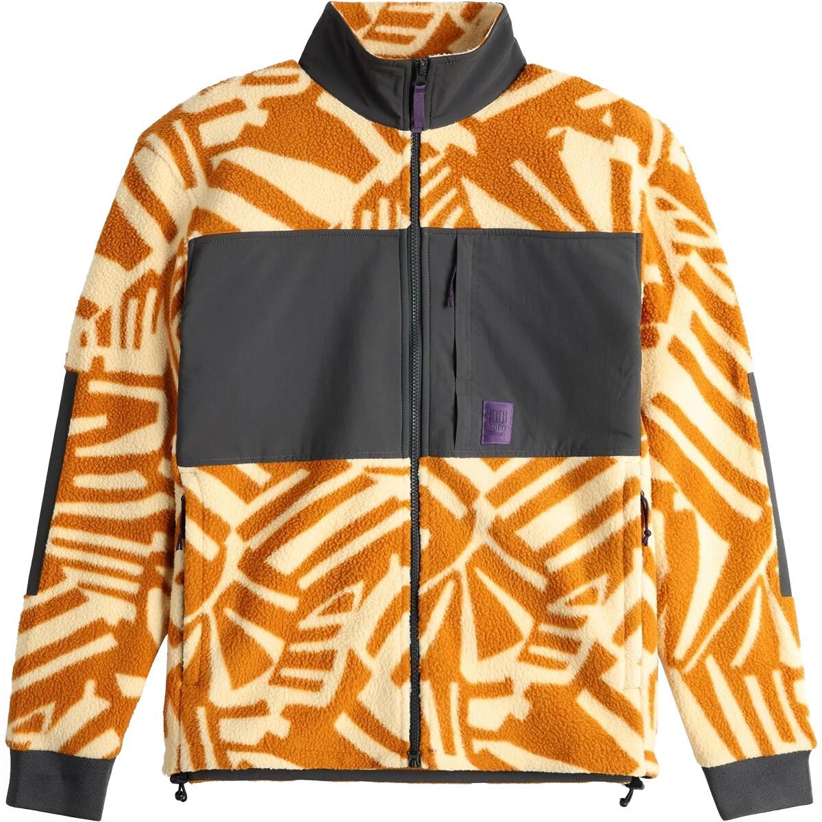 Topo Designs Men's Summit Rise Full-Zip Jacket in Zion Spice / Asphalt - Size: XL