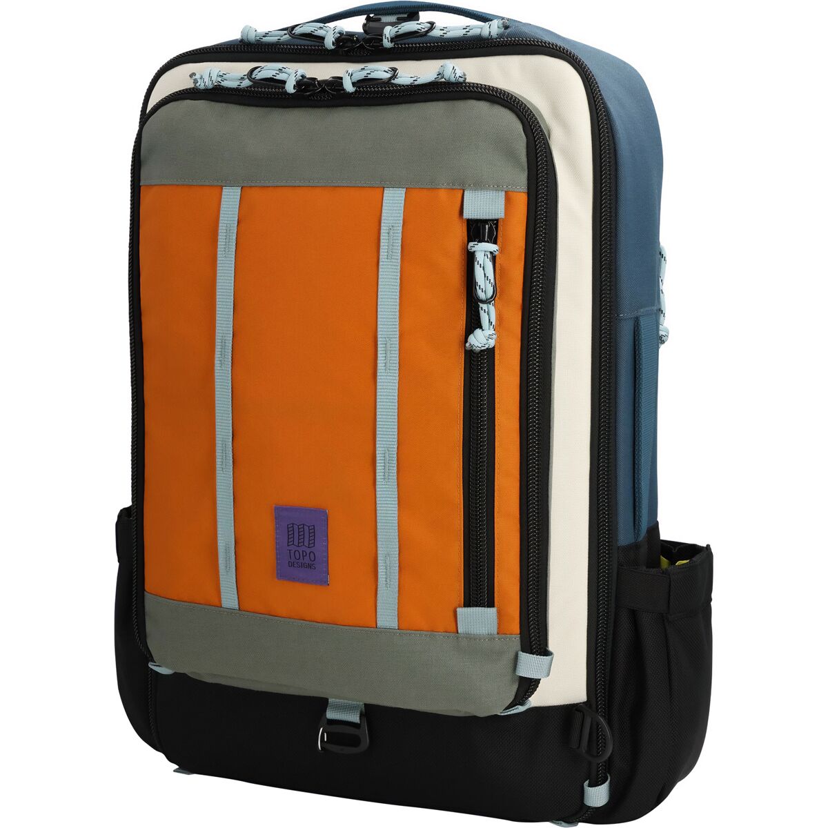 Topo Designs Global Travel 30L Bag in Pond Blue / Spice