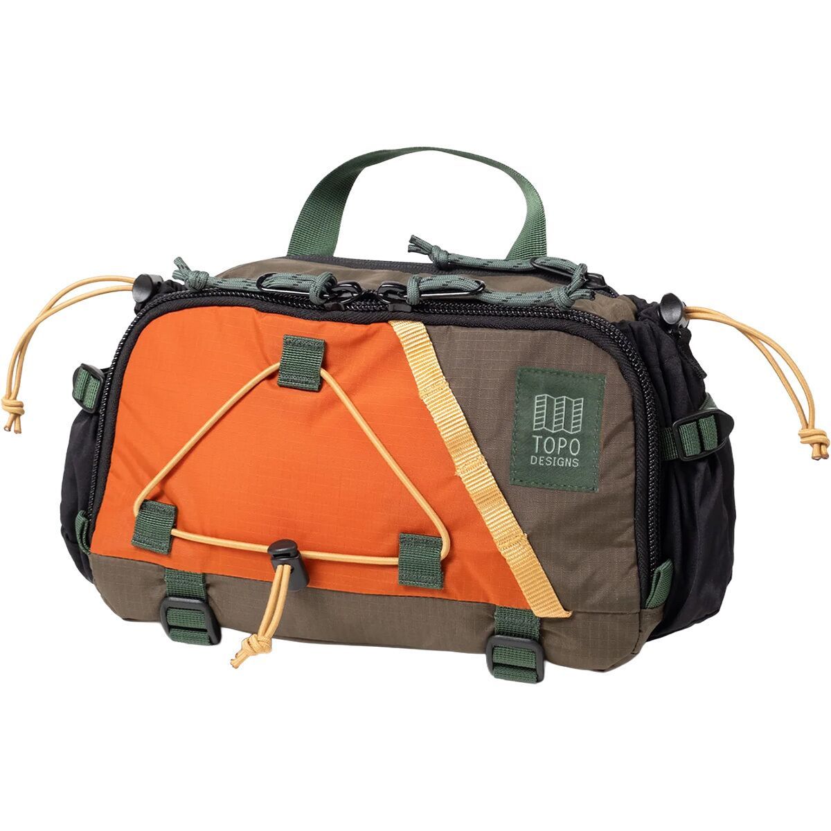 Topo Designs Mountain Hydro Hip Pack in Woodland / Terracotta