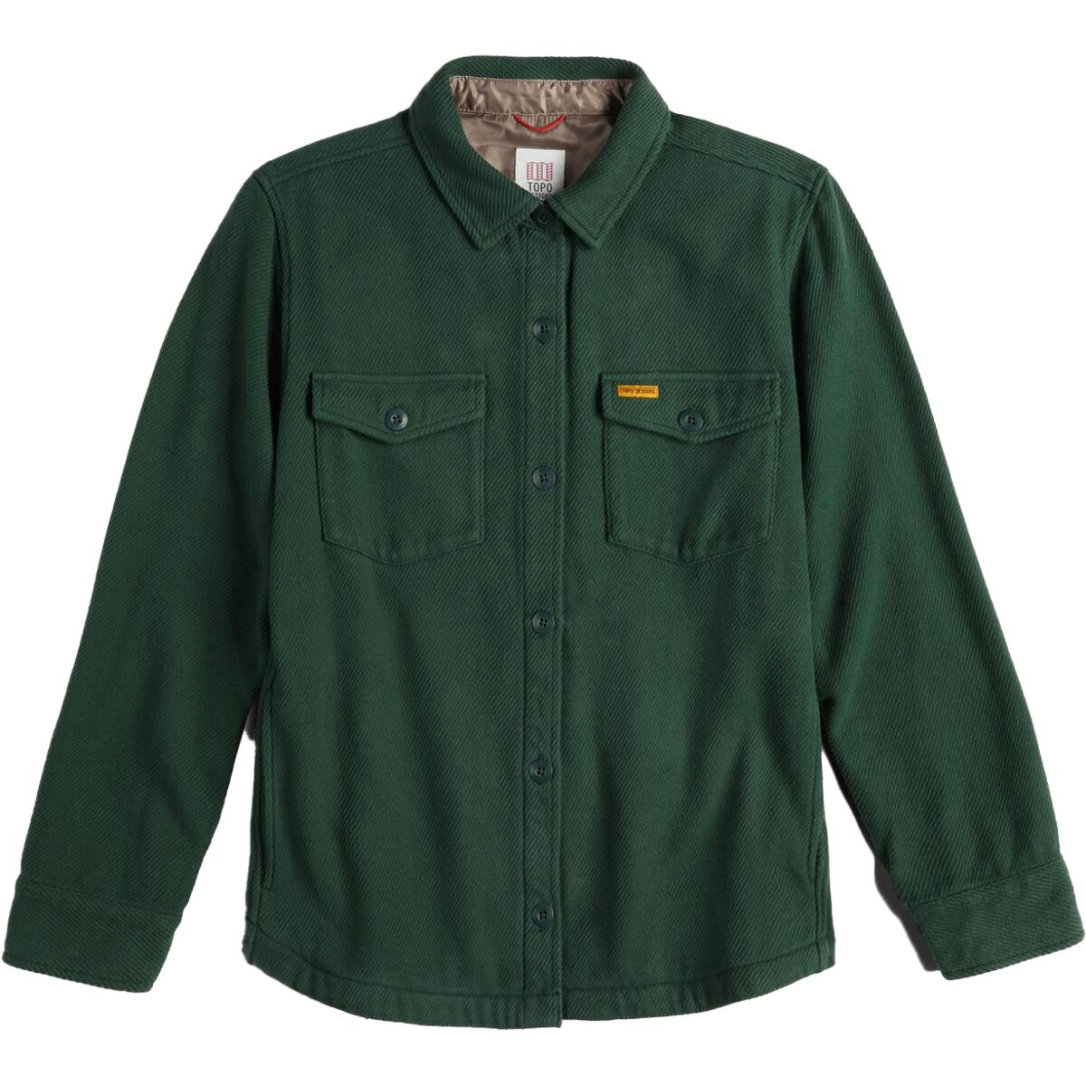 Topo Designs Women's Onlooker Twill Shirt Jacket in Forest - Size: XS