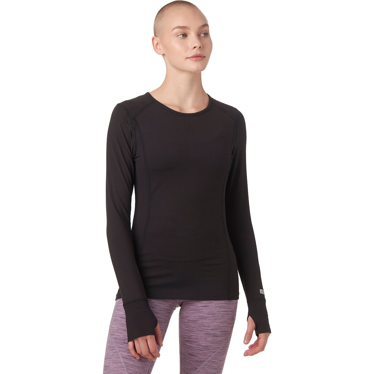 Terramar Women's Cloud Nine Crew Top in Black - Size: XS