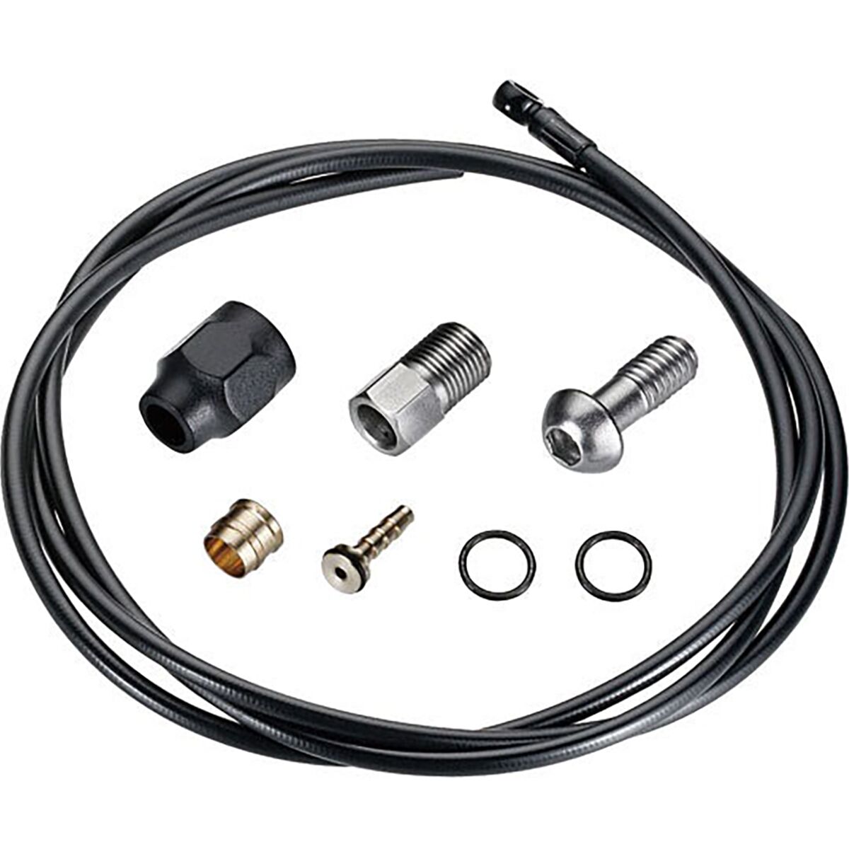 TRP Hose Replacement Kit With Fittings in Black - Size: 1800mm