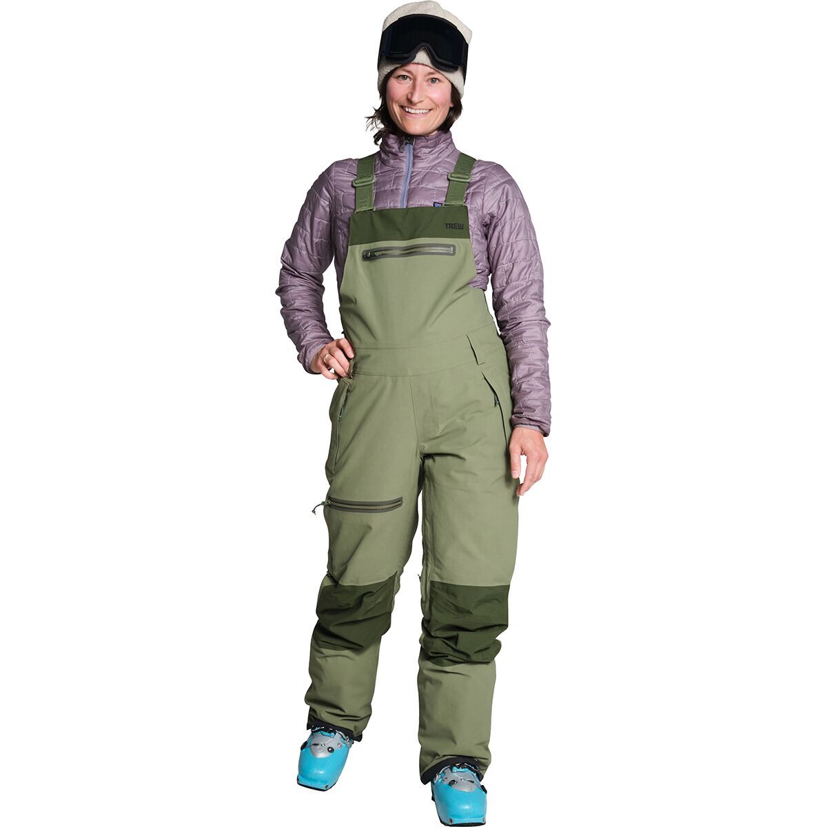 Trew Gear Women's Trillium Bib in Fatigue Green - Size: XS