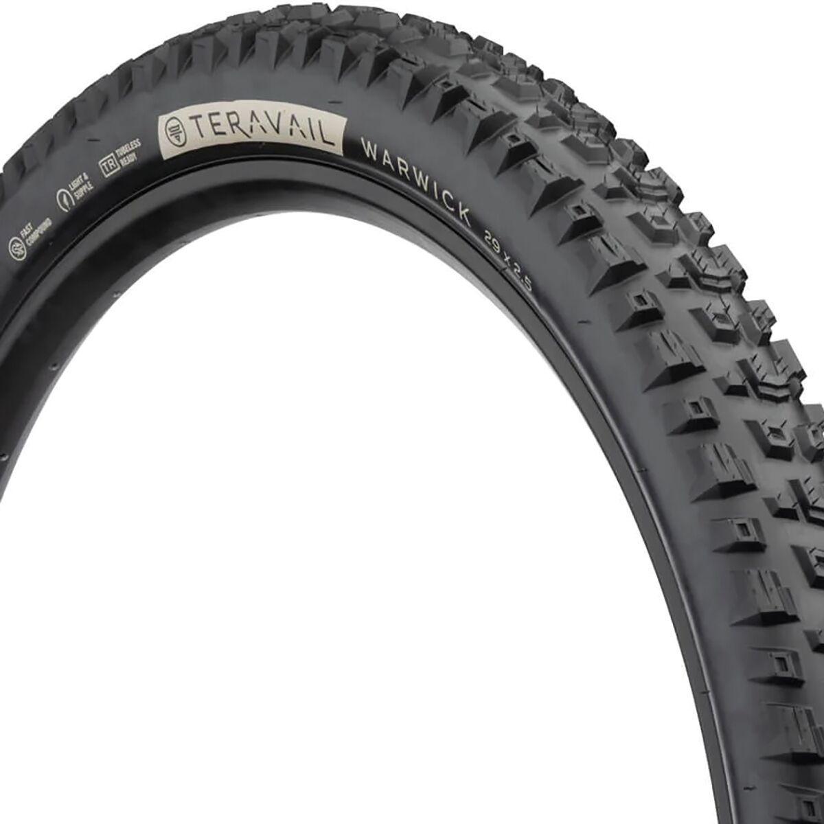 Teravail Warwick Tire - 29in in Black, Light & Supple / Fast - Size: 29x2.3