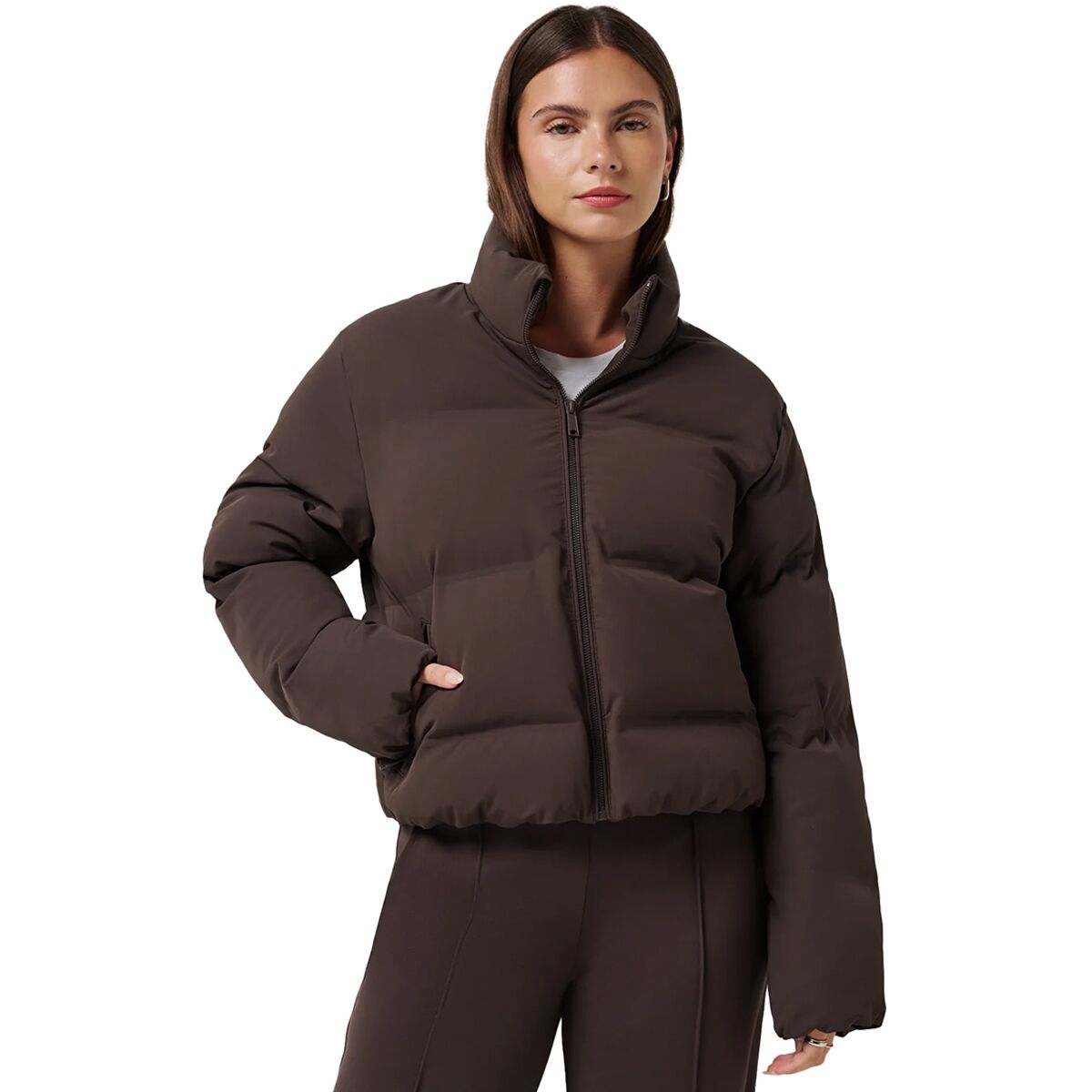 TravisMathew Women's Moontide Bonded Jacket in Coffee Grounds - Size: Large