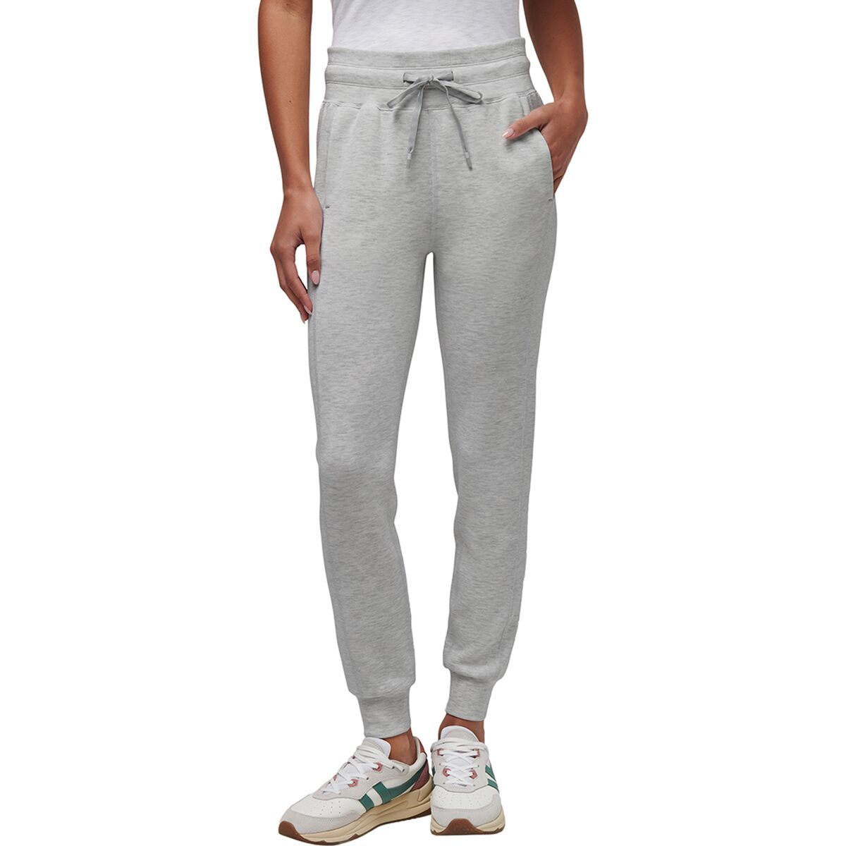 TravisMathew Women's Skyloft Soft Tie Jogger in Heather Light Grey - Size: Medium