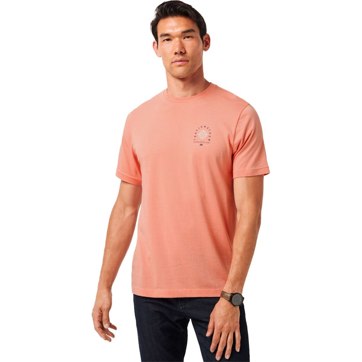 TravisMathew Men's Deco T-Shirt in Terra Cotta - Size: Medium
