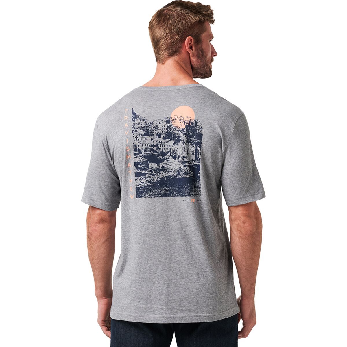TravisMathew Men's Maiden Voyage T-Shirt in Heather Medium Grey - Size: Small