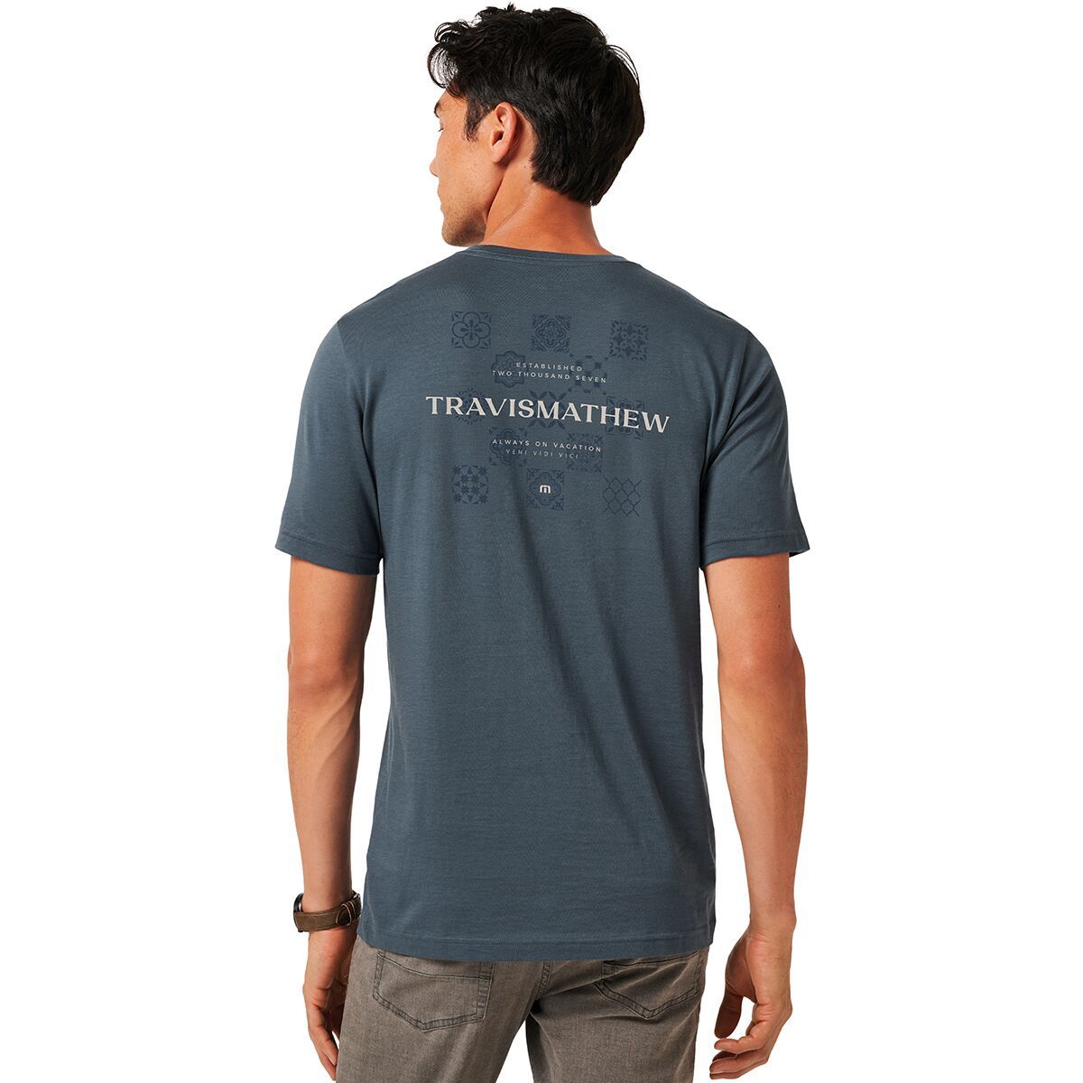 TravisMathew Men's Preferred Status T-Shirt in Mood Indigo / Vintage Indigo - Size: Large
