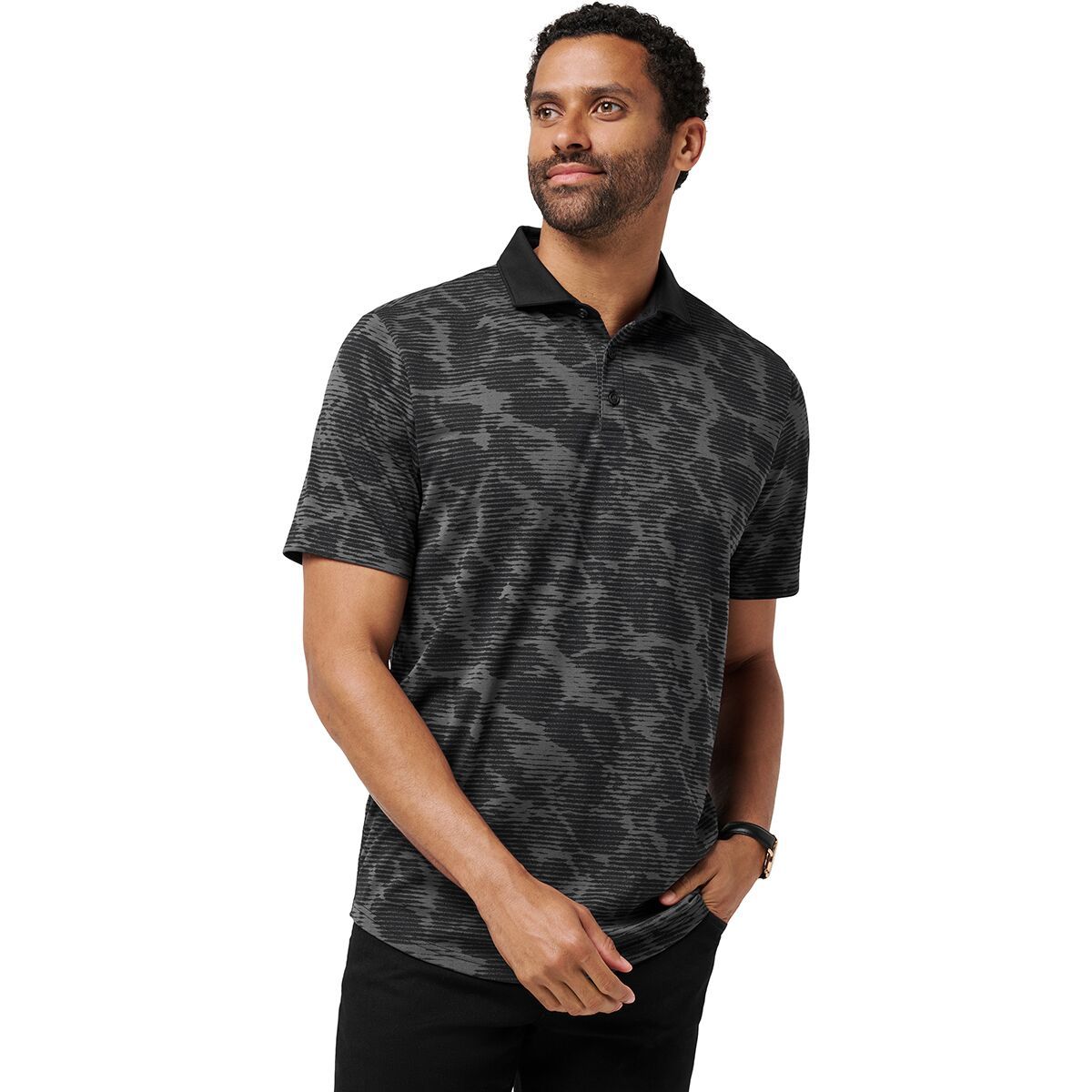 TravisMathew Men's Study Abroad Polo in Black - Size: Small