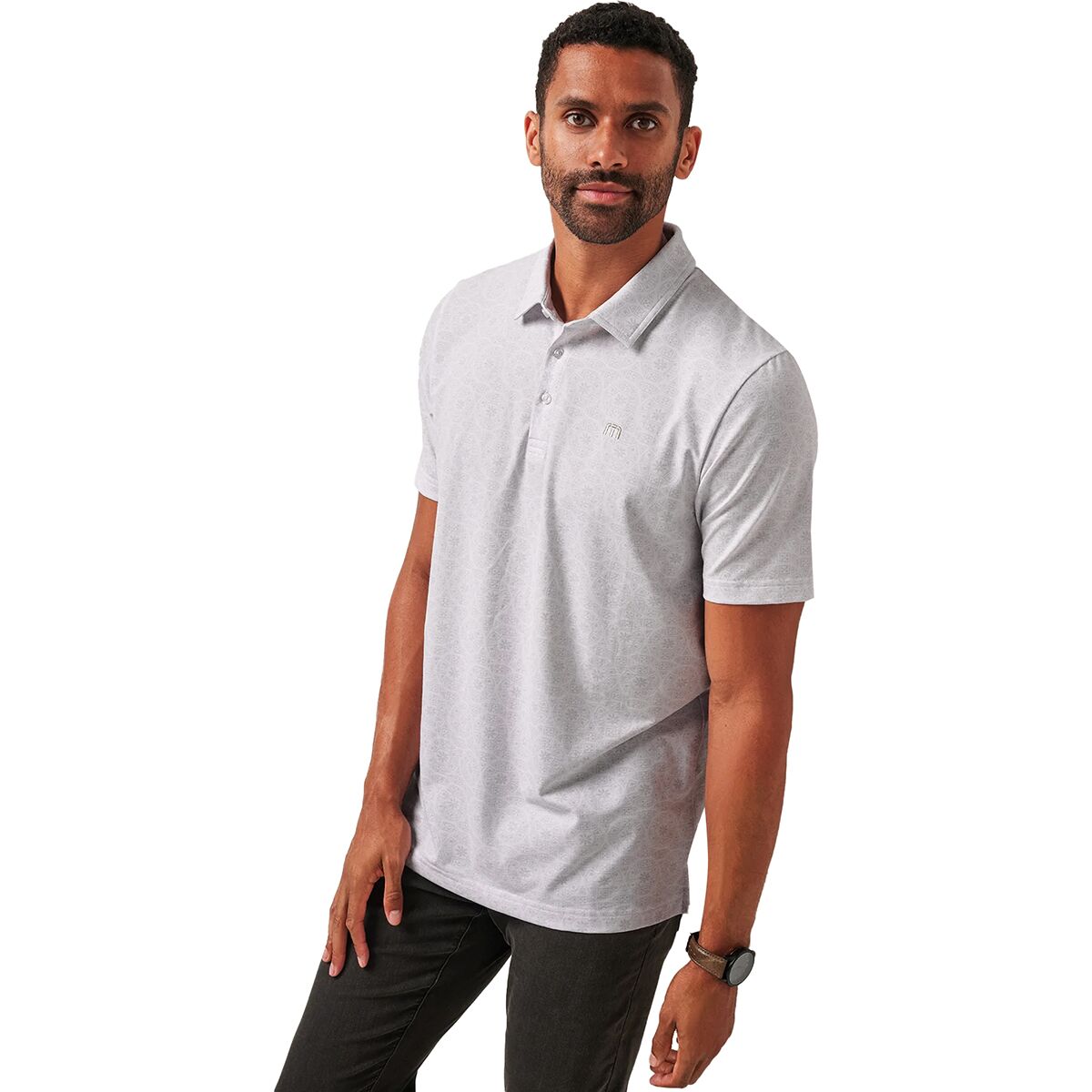 TravisMathew Men's Free Passage Polo Shirt in White - Size: Small