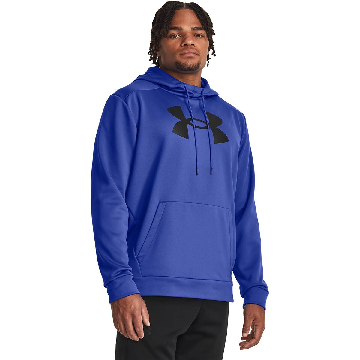 Under Armour Men's Armour Fleece Big Logo HD Pullover Hoodie in Midnight Navy / Black - Size: Medium