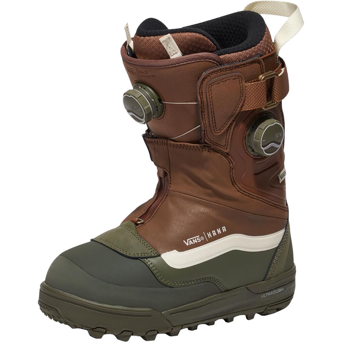 Vans Women's Viaje Range Edition Snowboard Boot - 2025 in Hana Beaman Grape Leaf / Brown - Size: 10
