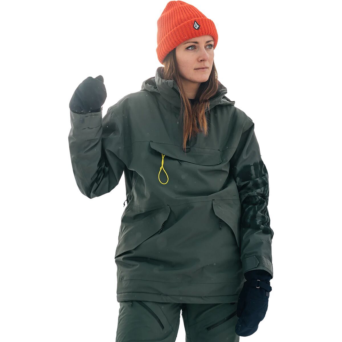 Volcom Women's Fern Insulated Gore Pullover in Black - Size: Medium