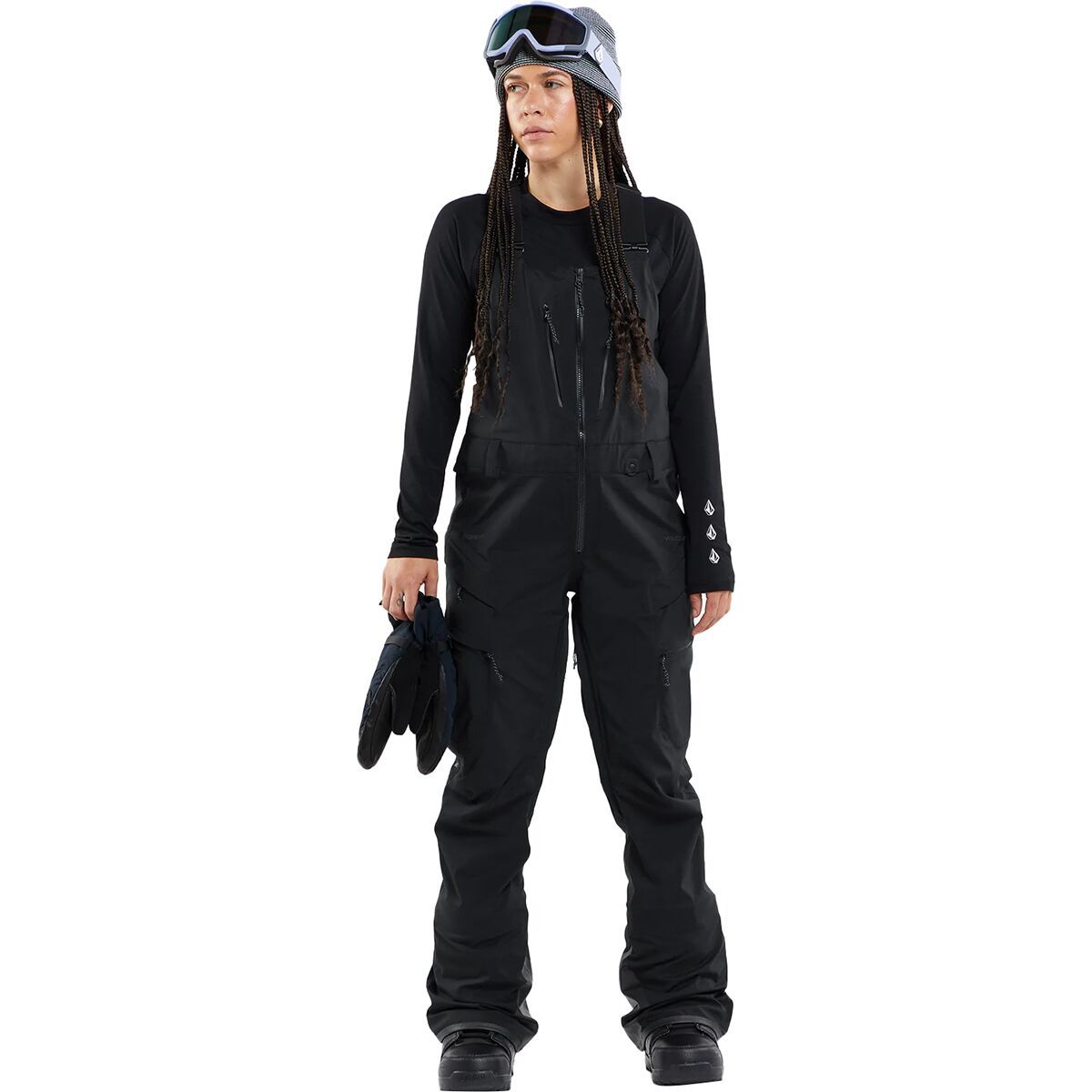Volcom Women's VS 3L Stretch Gore Bib Overall in Black - Size: XS