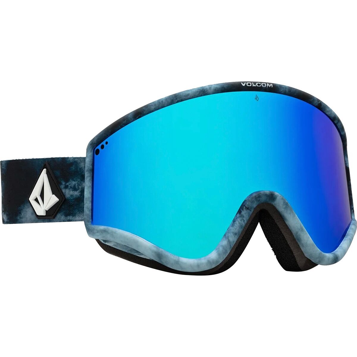 Volcom Yae Goggles in Lagoon TieDye / Bonus Lens / Blue Chrome