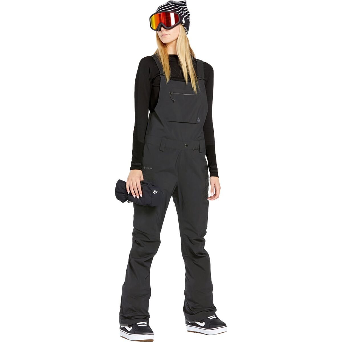 Volcom Women's Elm Stretch GORE-TEX Bib Overall in Black - Size: XS