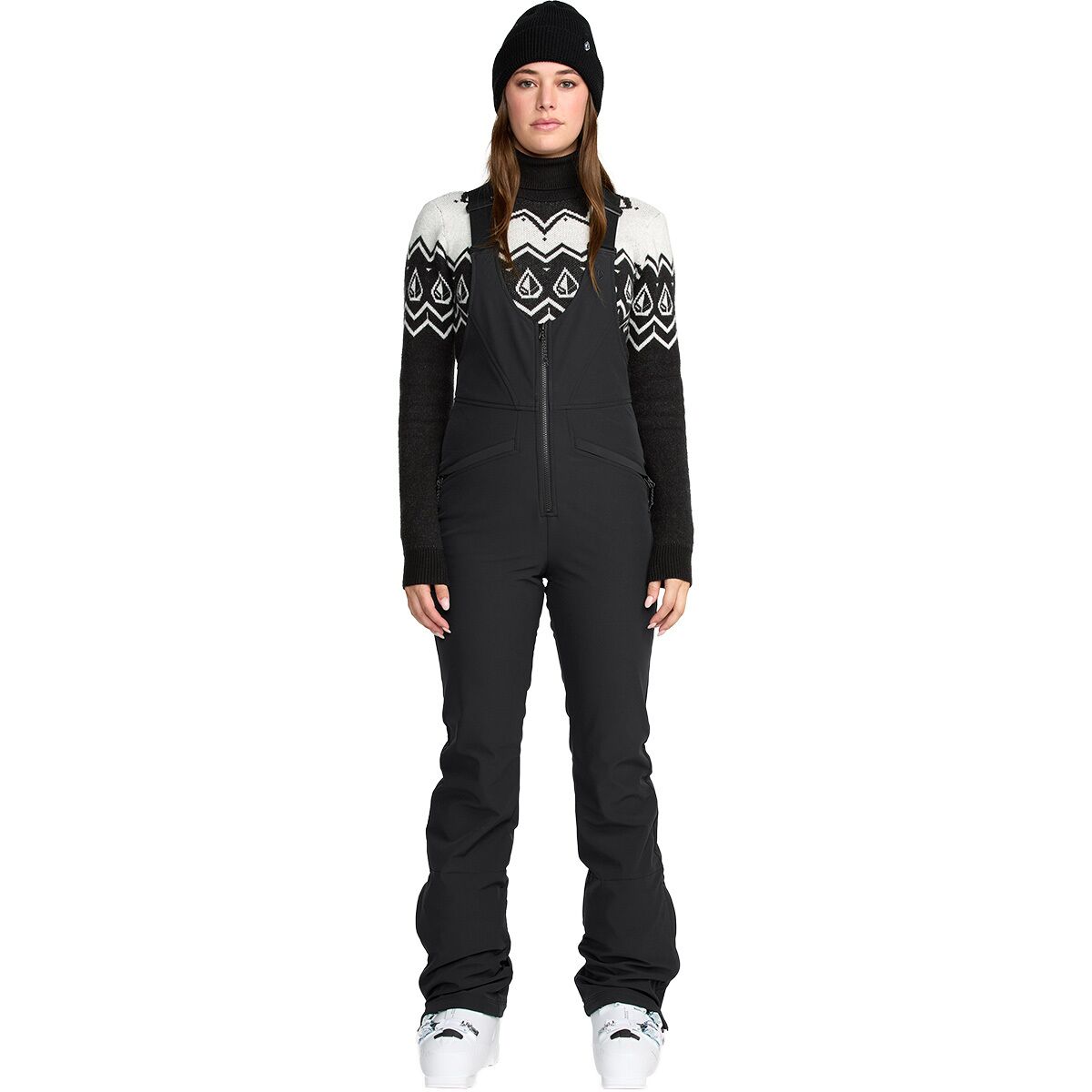 Volcom Women's Battle Stretch Bib Pant in Black - Size: XL