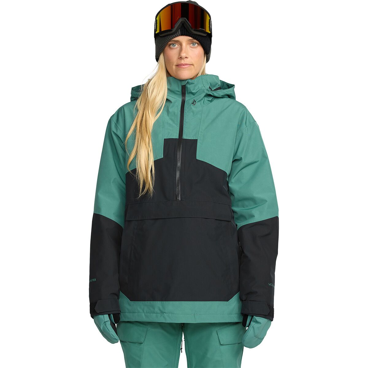 Volcom Women's Fern Insulated Gore Pullover in Spruce Green - Size: XS