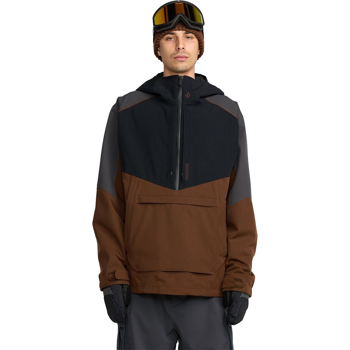 Volcom Men's Brighton Pullover in Brown - Size: XXL
