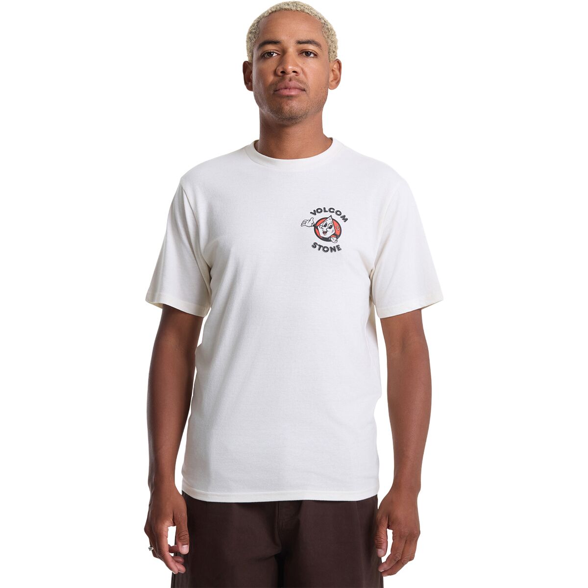 Volcom Men's Mister Stone T-Shirt in Off White Heather - Size: XL