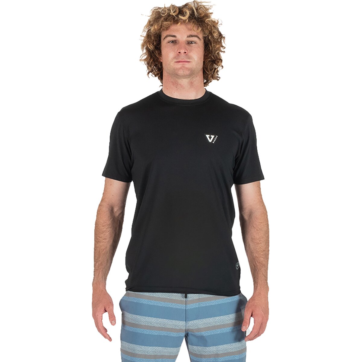 Vissla Men's Twisted Eco Short-Sleeve Shirt in Black - Size: XL