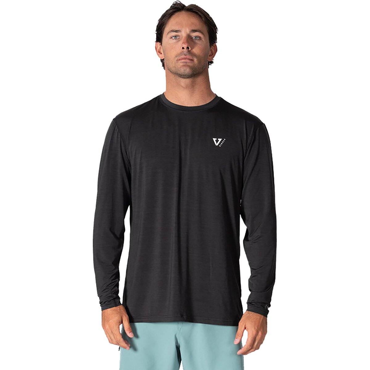 Vissla Men's Twisted Eco Long-Sleeve Shirt in Black Heather - Size: XL