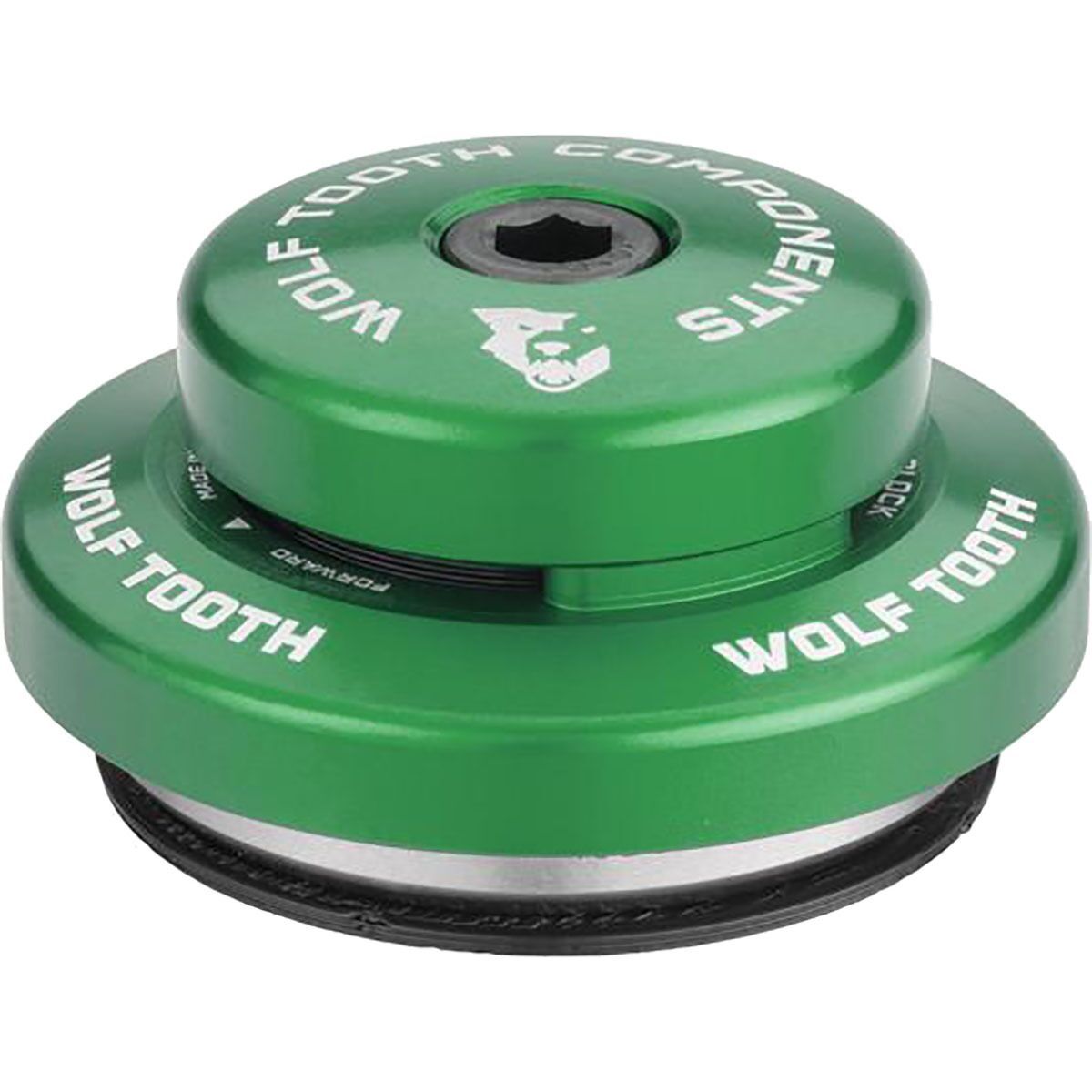 Wolf Tooth Components Trek Knock Block Premium IS41/28.6 Upper Headset Assembly in Green - Size: 8mm Stack