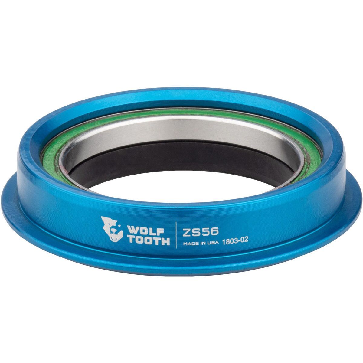 Wolf Tooth Components Premium ZS56/40 Lower Headset Assembly in Green, Stainless Steel - Size: Bearing and Race