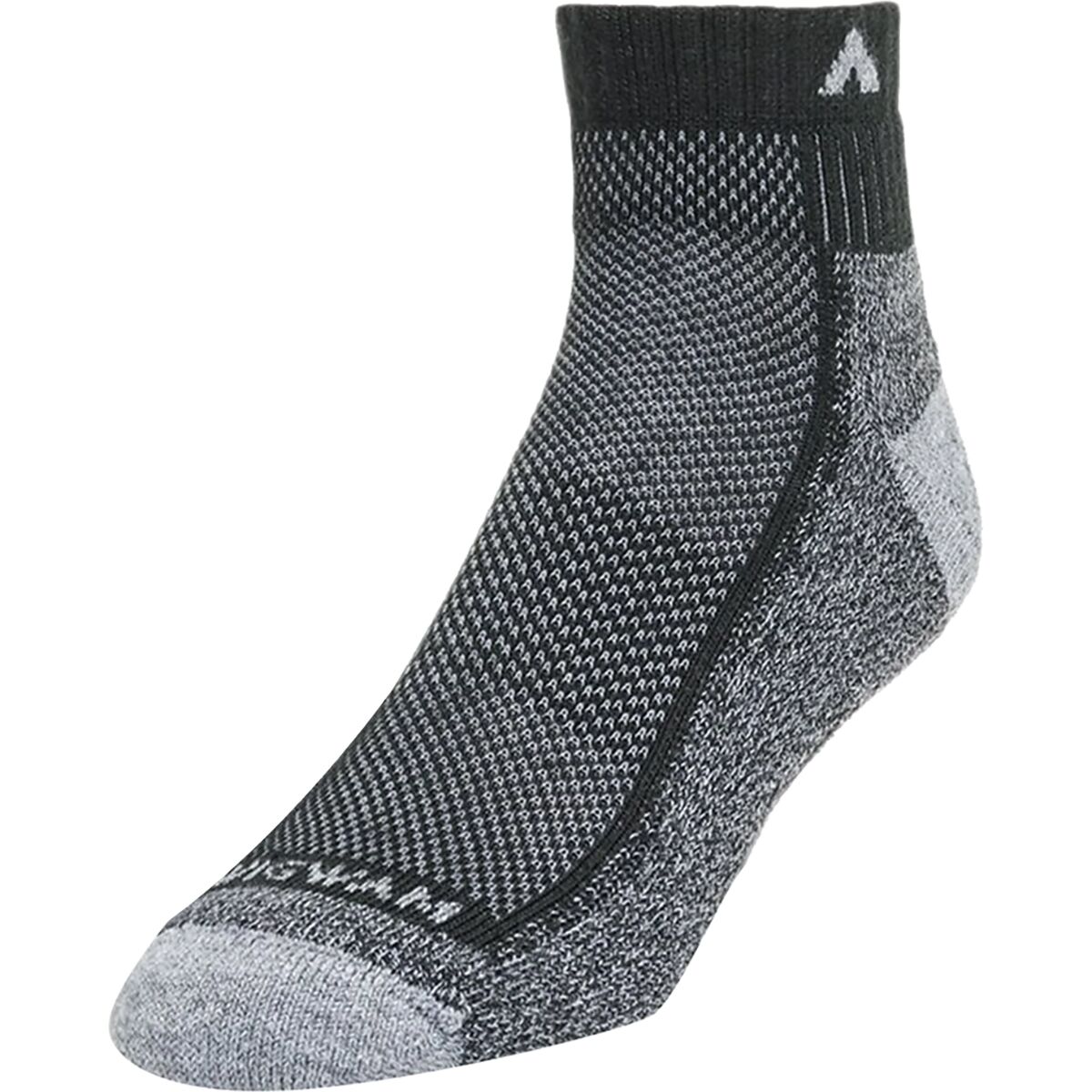 Wigwam Cool-Lite Hiker Pro Quarter Sock in Black / Grey - Size: Medium