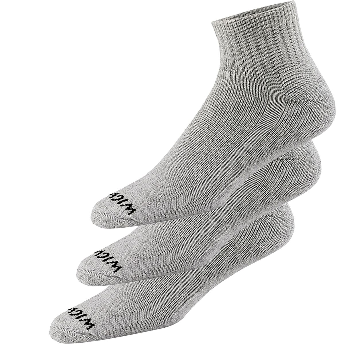 Wigwam S60 Quarter Sock - 3-Pack in Grey - Size: Medium