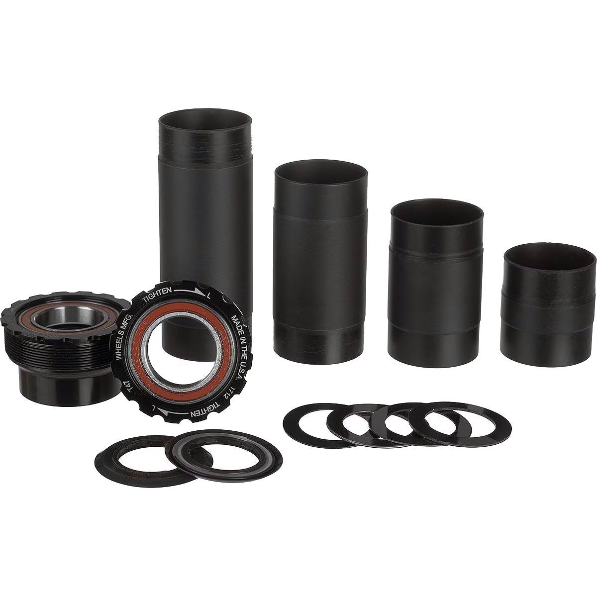 Wheels Mfg T47 Inboard Bottom Bracket - Angular Contact in Black - Size: GXP