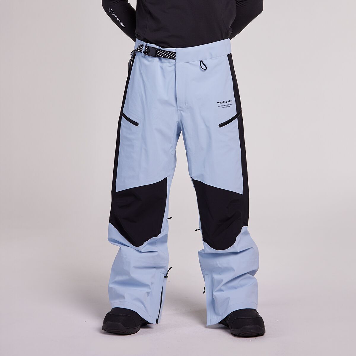 WHITESPACE Men's Performance 3L Pant in Sky Blue / Black - Size: XXL