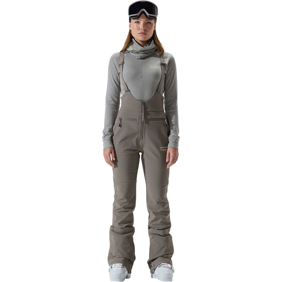 WHITESPACE WHITESPACE Women's High Waisted Riding Bib Pant in Falcon - Size: Medium - $246.35 at Steep and Cheap
