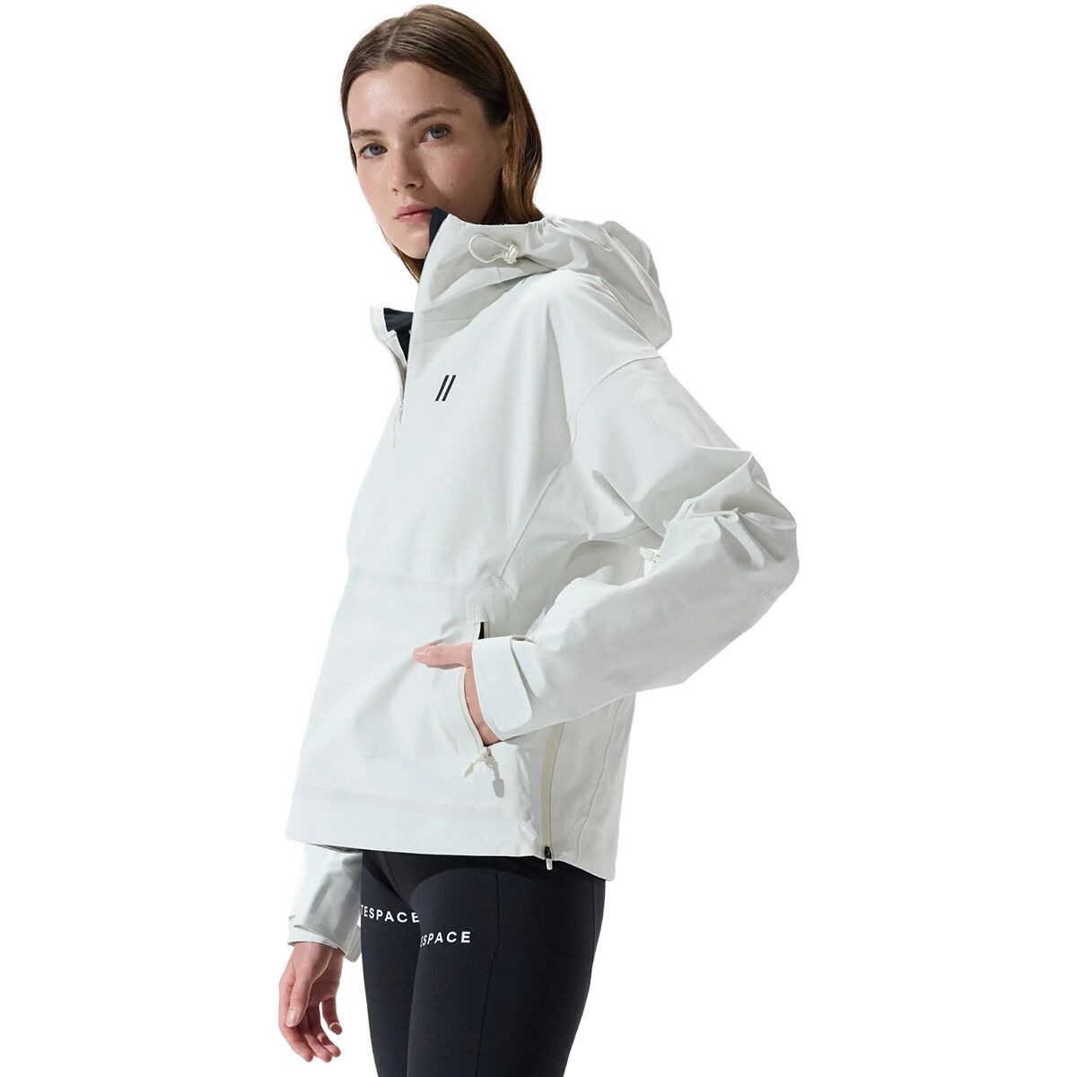 WHITESPACE WHITESPACE Women's Performance Anorak Jacket in Warm White - Size: Medium - $239.40 at Steep and Cheap
