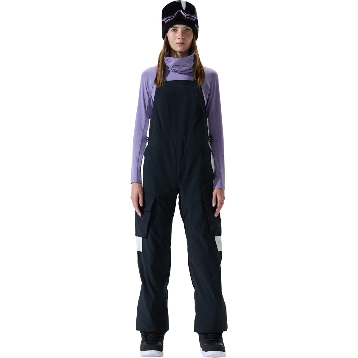 WHITESPACE WHITESPACE Women's Performance Riding Bib Pant in Black / Warm White - Size: Large - $284.25 at Steep and Cheap