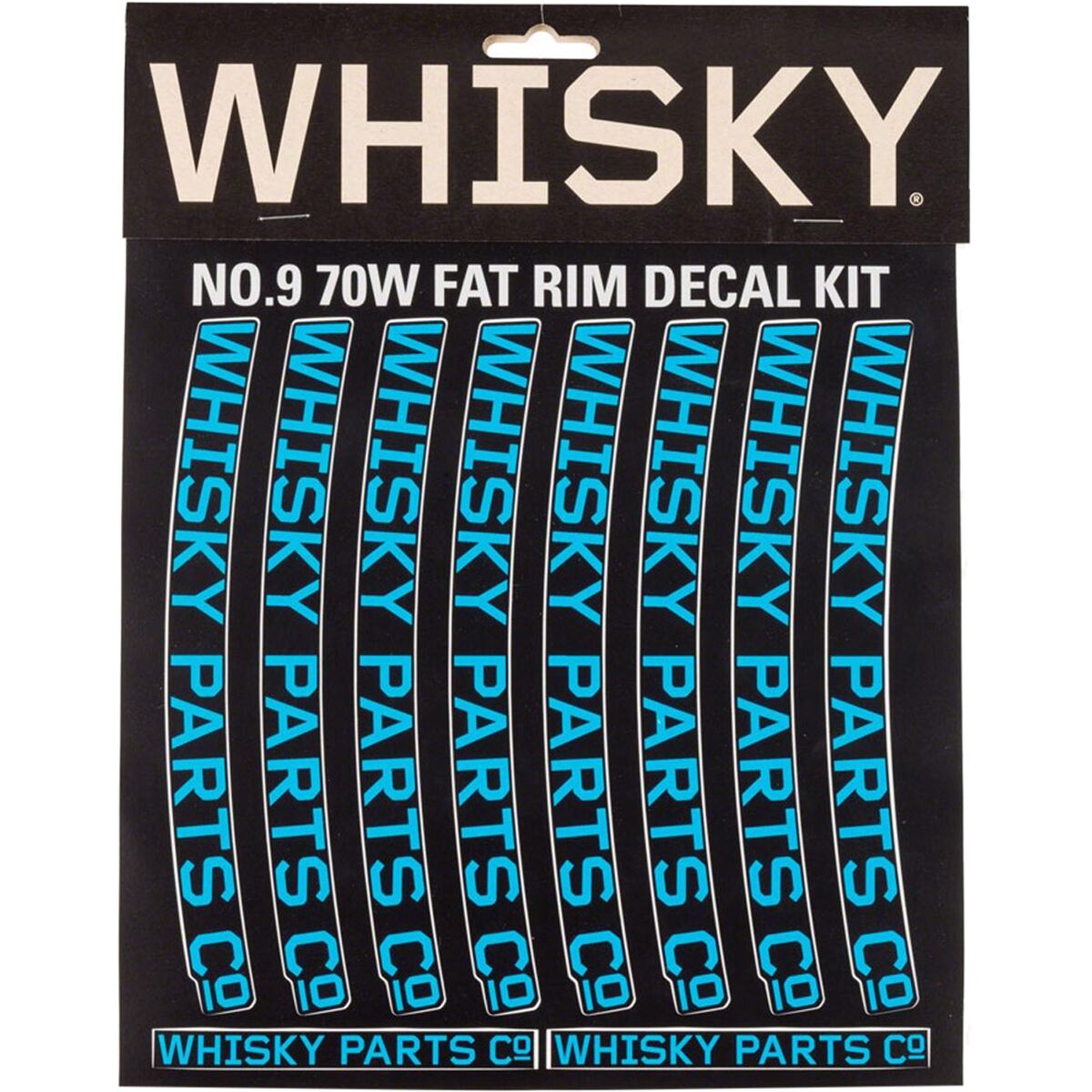 Whisky Parts Co. 70W Rim Decal Kit - 2-Pack in Cyan