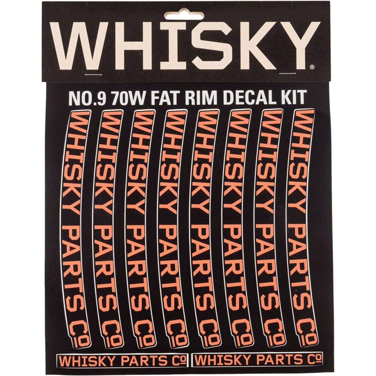 Whisky Parts Co. 70W Rim Decal Kit - 2-Pack in Orange