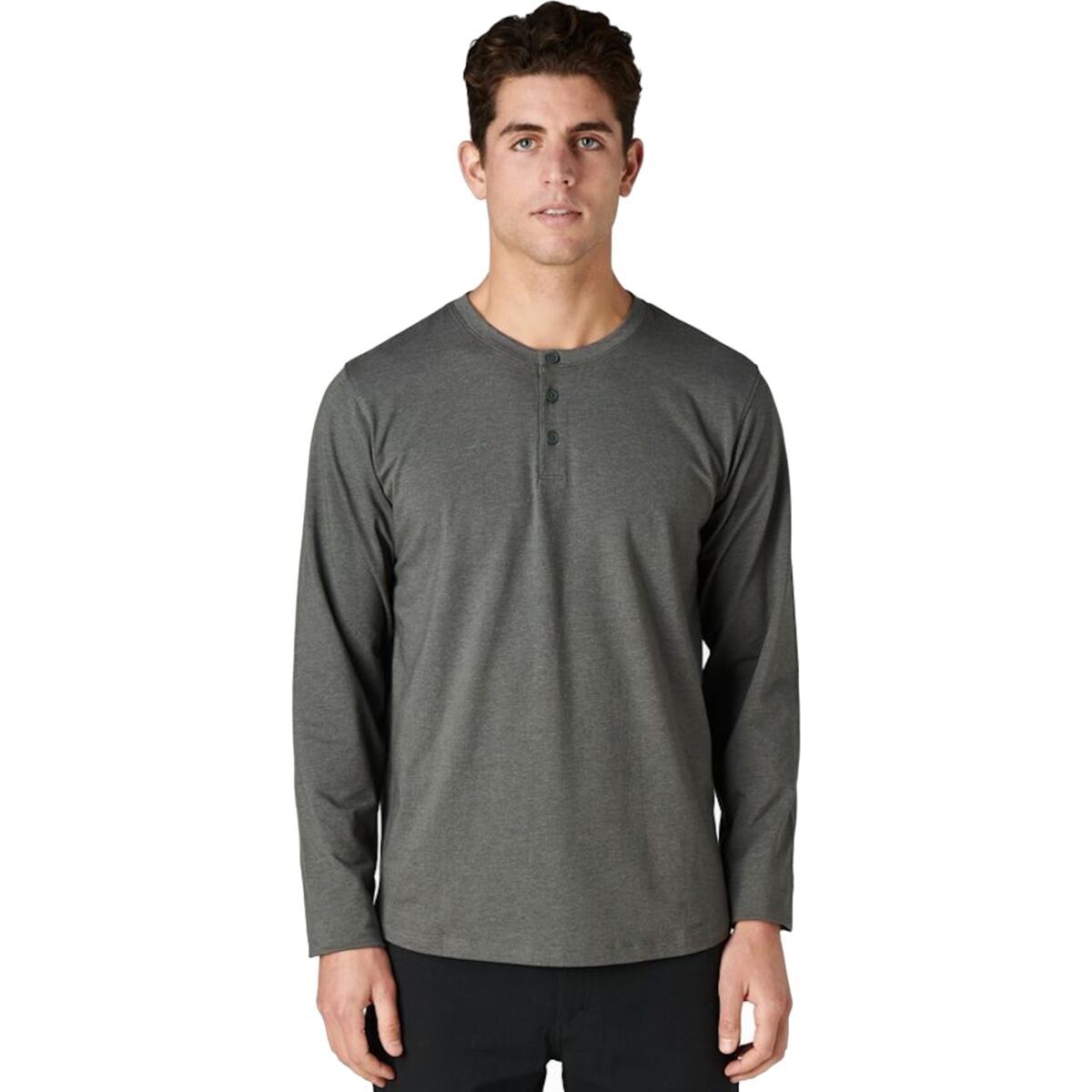 Western Rise Men's X Cotton Long-Sleeve Henley in White - Size: XL