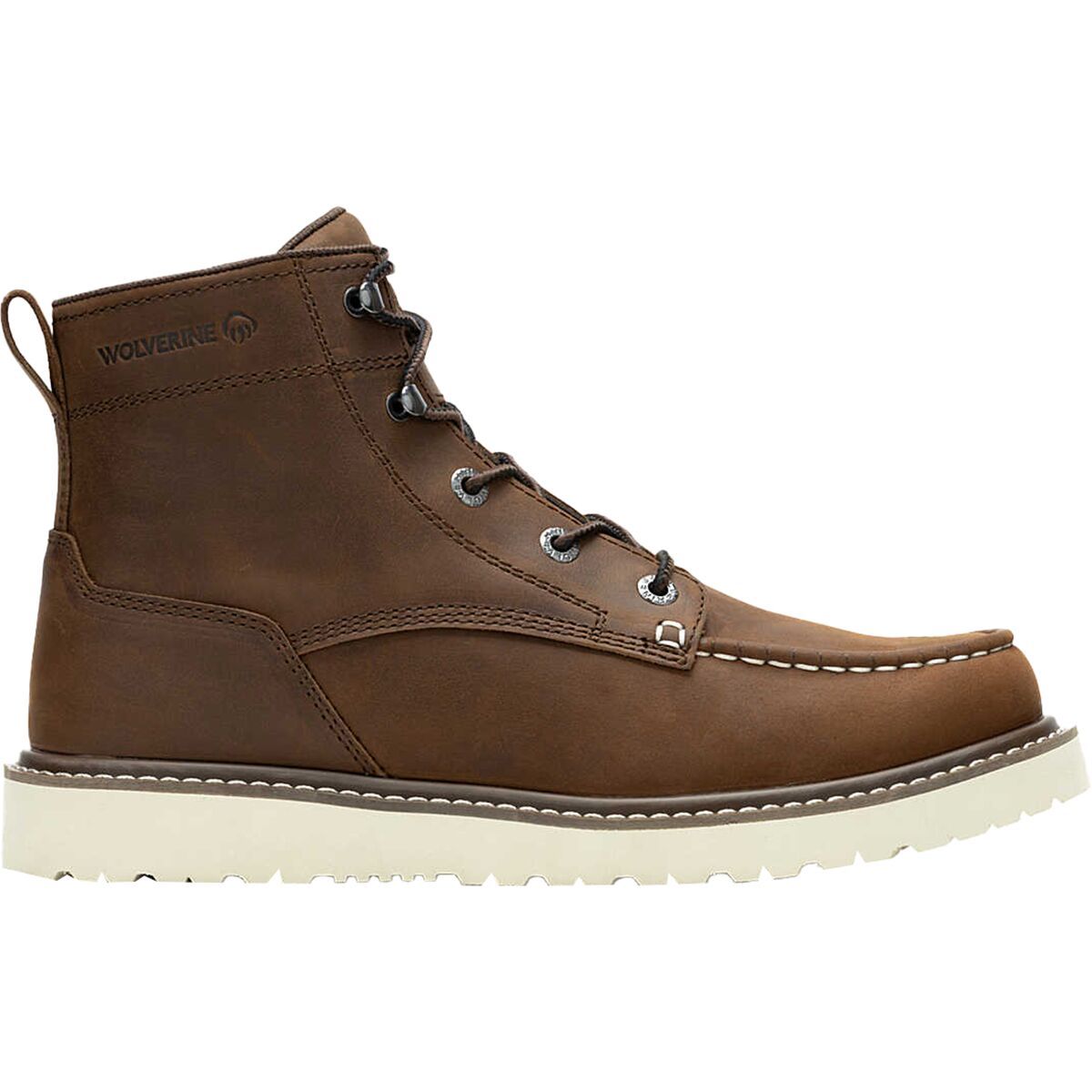Wolverine Men's Trade Wedge Unlined 6in Moc-Toe Boot in Tan - Size: 14