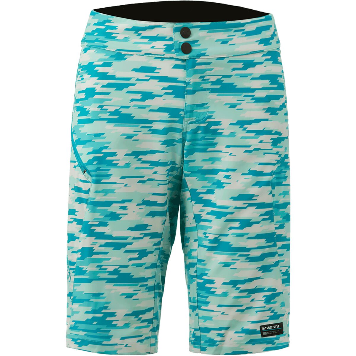 Yeti Cycles Yeti Cycles Women's Dawson Short in Turq Camo - Size: XS - $22.50 at Steep and Cheap