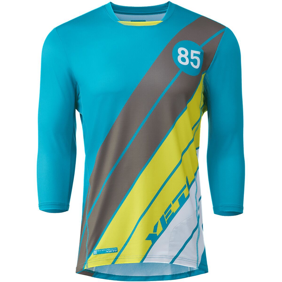 Yeti Cycles Men's Enduro 3/4-Sleeve Jersey in Turq Stripe - Size: Medium