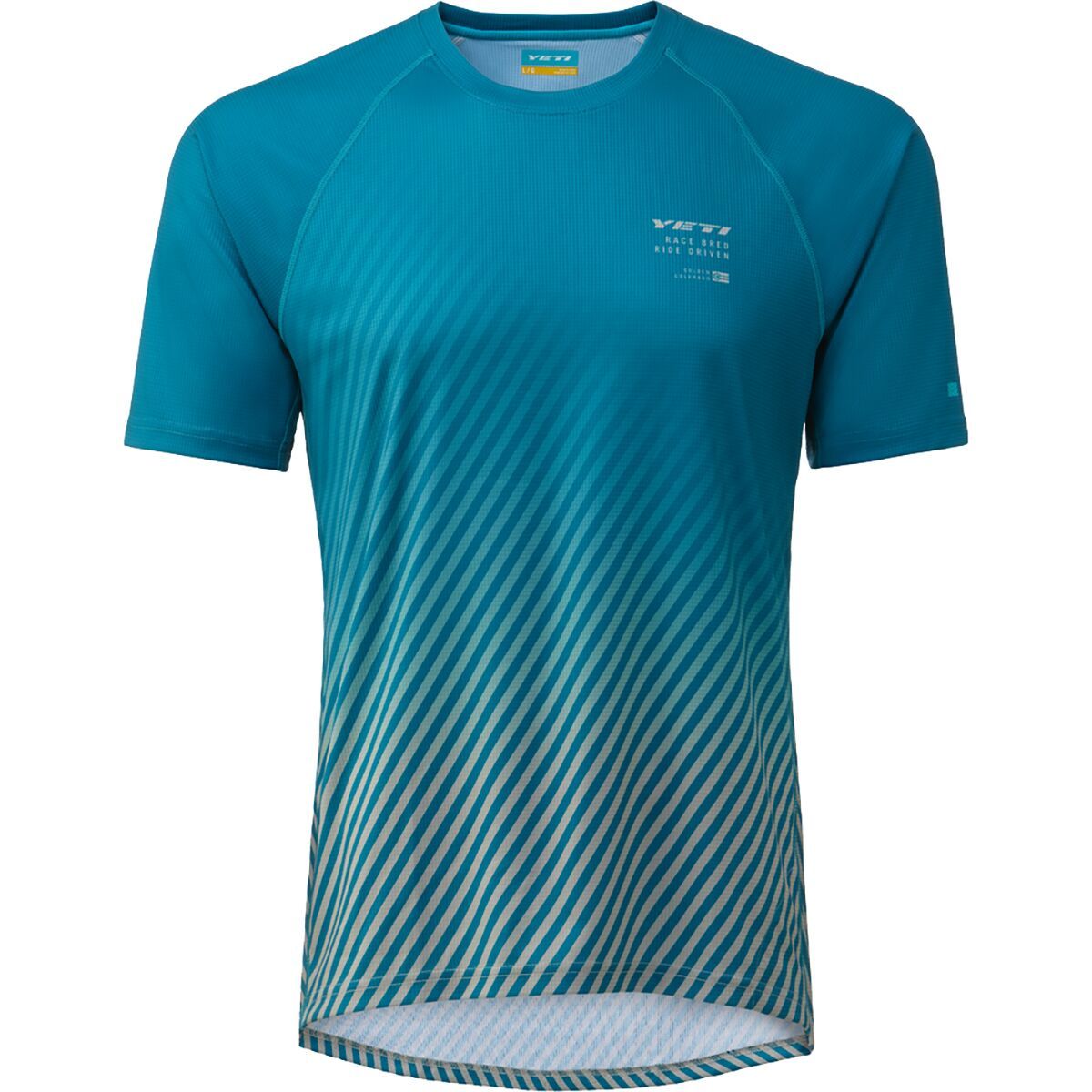 Yeti Cycles Men's Longhorn Short-Sleeve Jersey in Turq Fade - Size: Small