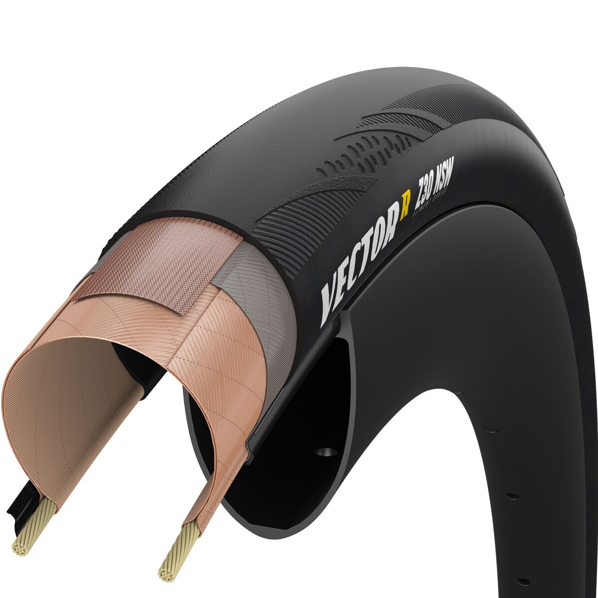 Goodyear VectorR Z30 NSW Tubeless Tire for Zipp Wheels in Black - Size: 700x30c
